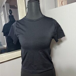 Social Revival Black Crop Shirt Size L/XL.